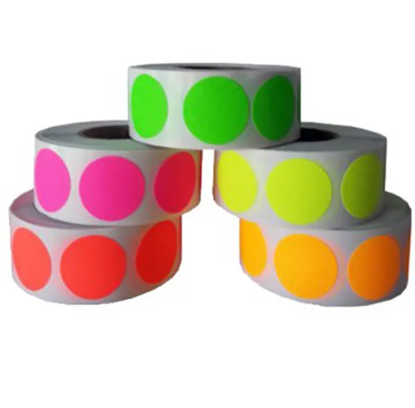Dayglo Labels - Round - Blank
