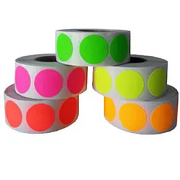 Dayglo Labels - Round - Blank