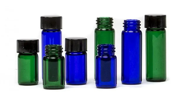 Blue and Green Vials
