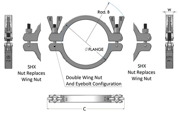 CLAMPS SH-TYPE CLAMP – DOUBLE BOLT
