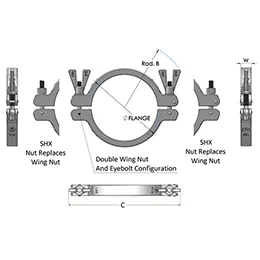 CLAMPS SH-TYPE CLAMP – DOUBLE BOLT