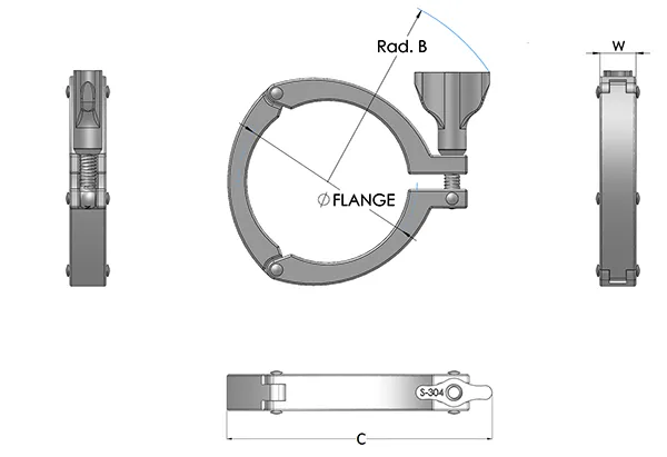 DAIRY & FOOD CLAMPS 3 SEGMENT