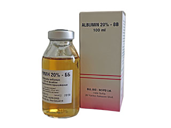 Albumin 20 % BB solution for infusion