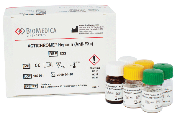 ACTICHROME® Heparin (Anti-FXa), Activity Assay REF 832 IVD