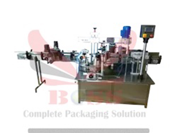 Double Side Vertical Labeling Machine For Oval Bottles