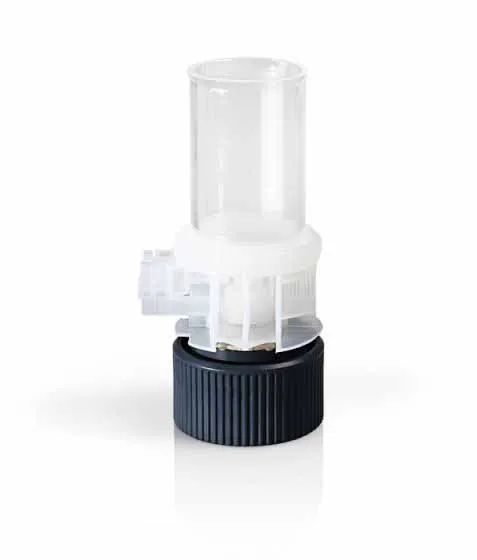 Dispensing cylinder with valve block for Titrette