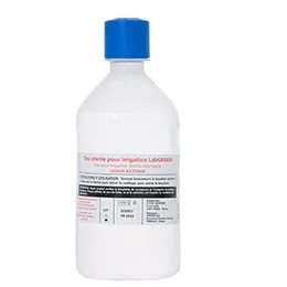 Irrigation solution of sterile water for external use