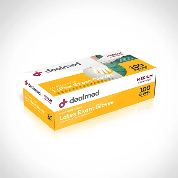 Glove Exam Latex N-S Natural Medium, 100-Box