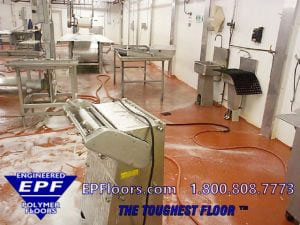 Meat processing floors