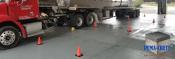 Urethane concrete food processing floors