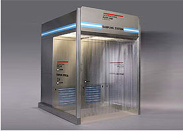 Downflow containment booths