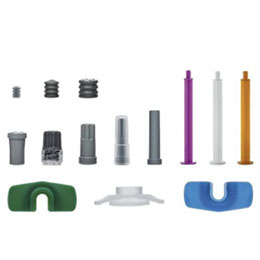 Closures and accessories for glass syringes