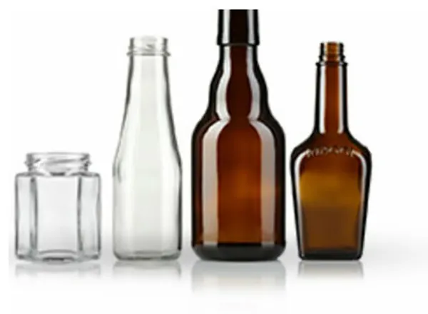 Glass bottles and jars for food and beverage