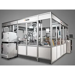 Case packer palletizer for tape sealed boxes (low speed)