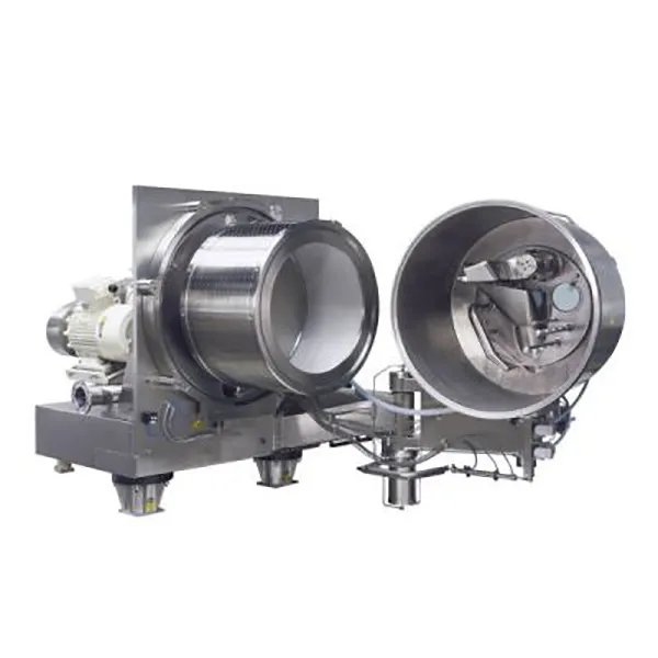 Horizontal peeler centrifuges