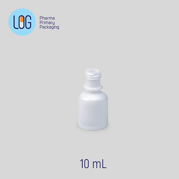 10ml Dropper Bottle Squeezable, 14mm Neck Finish, White, Round