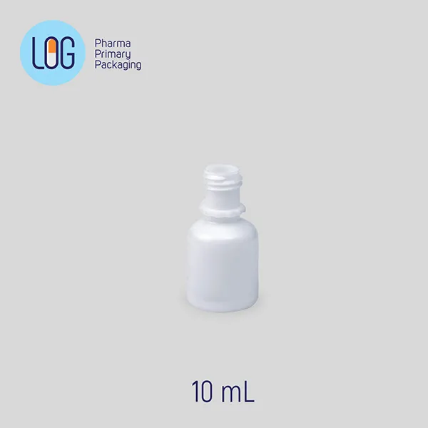 10ml Dropper Bottle Squeezable, 14mm Neck Finish, White, Round