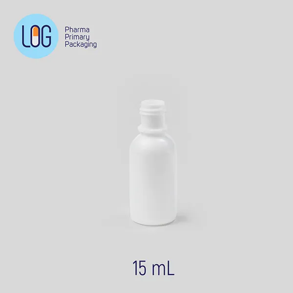 12ml MultiBlock™ b18 Barrier Bottle, 24mm Neck Finish, White, Round
