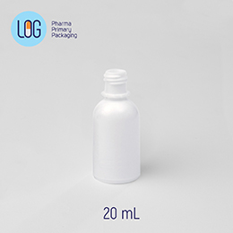 20ml Dropper Bottle Squeezable, 14mm Neck Finish, White, Round