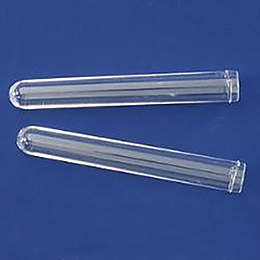 Cylindrical test tube and screw cap