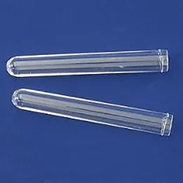 Cylindrical test tube and screw cap