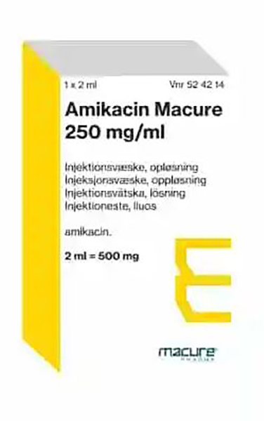 Amikacin Macure 250 mg-ml solution for injection