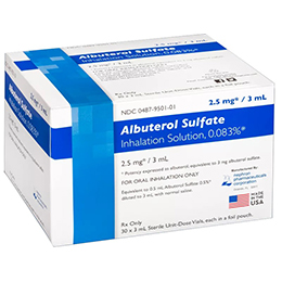 Albuterol Sulfate Inhalation Solution 0.083% 2.5 mg-3 mL