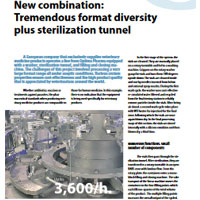New combination: Tremendous format diversity plus sterilization tunnel