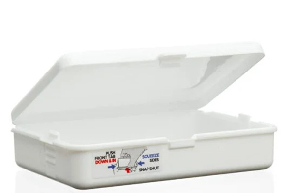 White Child Resistant Clamshell Container