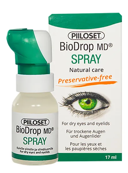 Hides BioDrop MD ® Spray for dry eyes and eyelids
