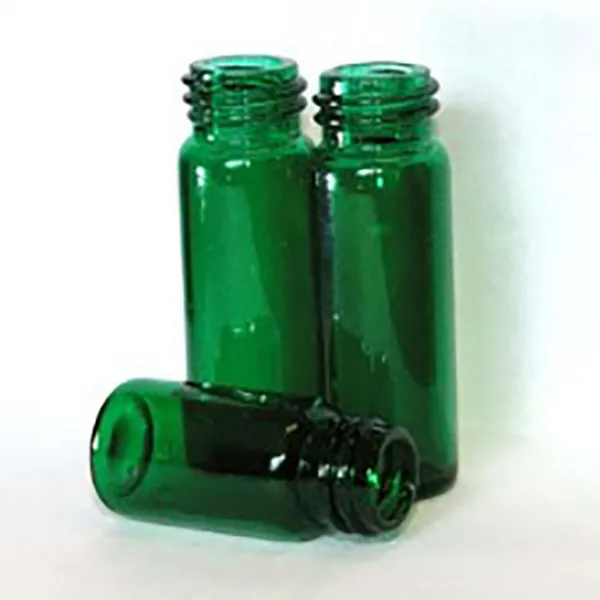 Green Glass Vials