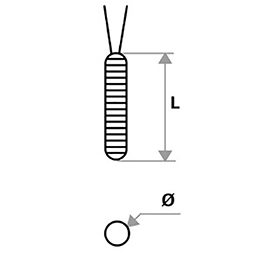 Cylindrical PT100 resistance sensitive element