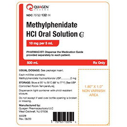 Methylphenidate Hydrochloride Oral Solution, CII