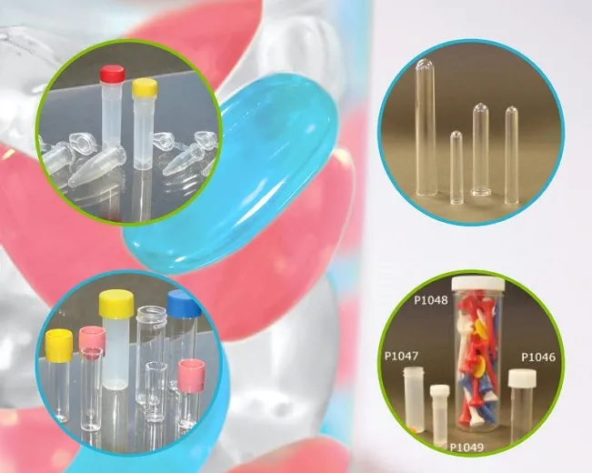 Flat Bottom Plastic Test Tubes