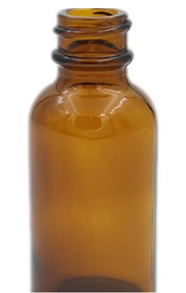 Amber Boston Round Glass Bottles