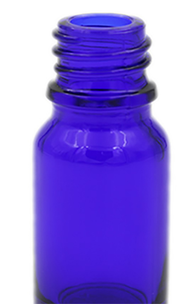 Cobalt Blue Euro Round Glass Bottles