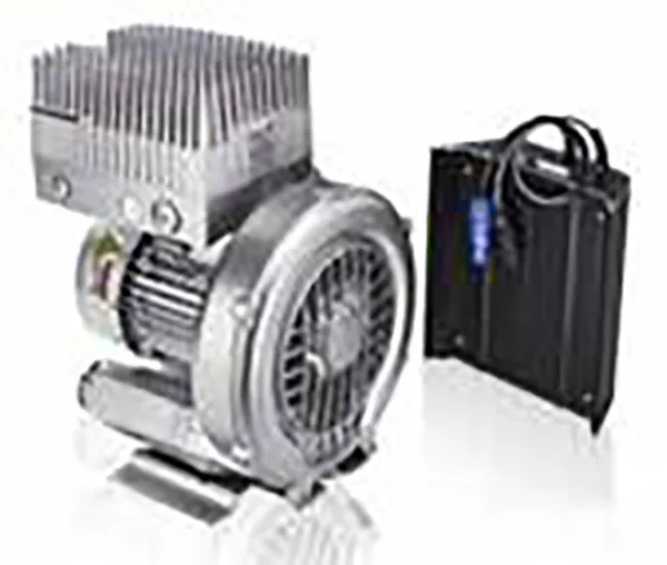 Side channel compressor with frequency converter