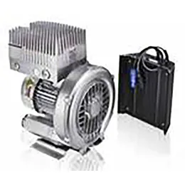 Side channel compressor with frequency converter
