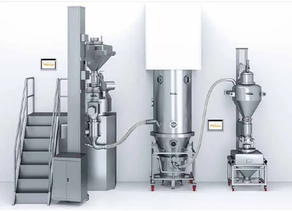 OEB 4 level toxic materail wet type granulation Line